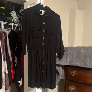 Charlotte Russe Black Long Sleeve Dress